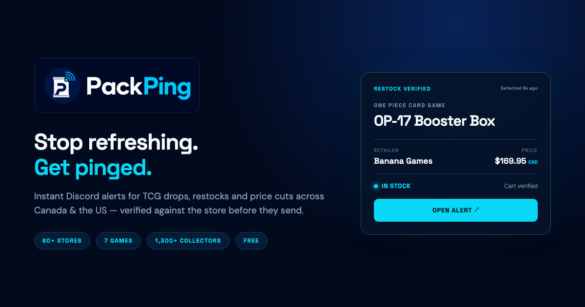 I built a TCG restock bot that's grown to 1,800+ collectors — looking for feedback